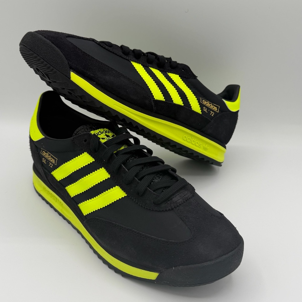 adidas Originals SL 72 RS IG4647 Core Black/Solar Yellow Unisex Sneakers Men‎ 9